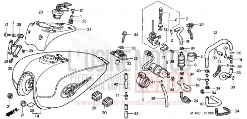 FUEL TANK/FUEL PUMP VT750C21 de 2001